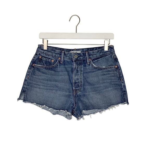 GRLFRND Cindy Cutoff Denim Jean Shorts Button Fly Side Slits 28 - Picture 1 of 8